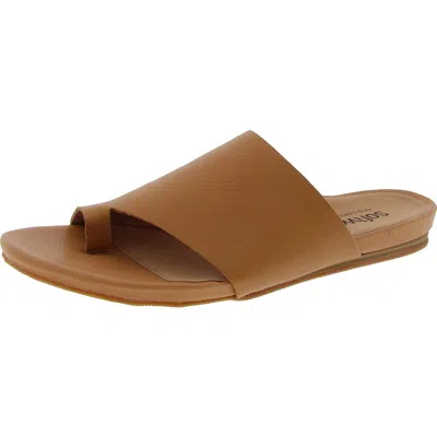 Softwalk Corsica Womens Leather Flat Slide Sandals
