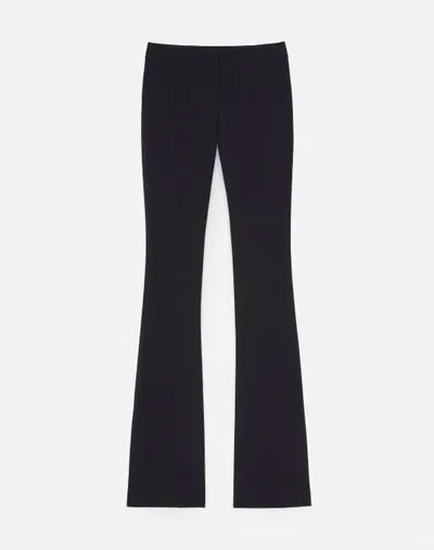 Lafayette 148 Petite Finesse Crepe Gates Side-zip Flared Pant In Black