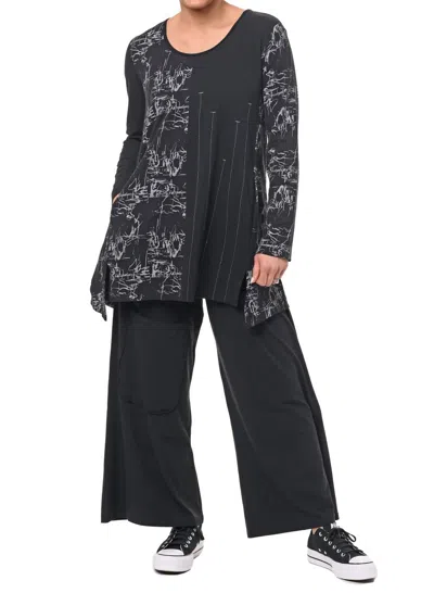 Tulip Clothing Jacynda Tunic In Black Etching