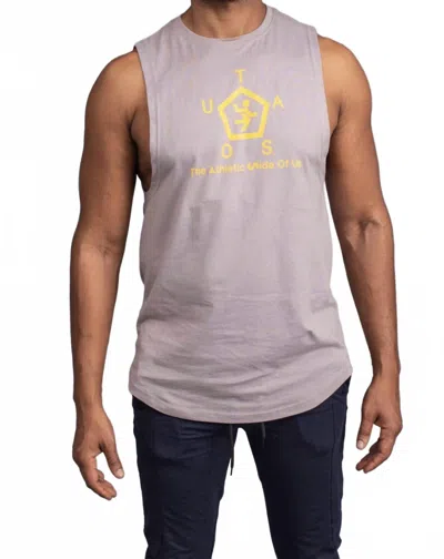 The Athletic Side Of Us Logo Printed Tank Top In Grey