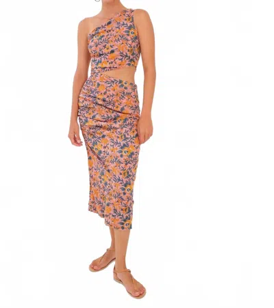 Desert Queen Katya One Shoulder Dress In Pink Blossom