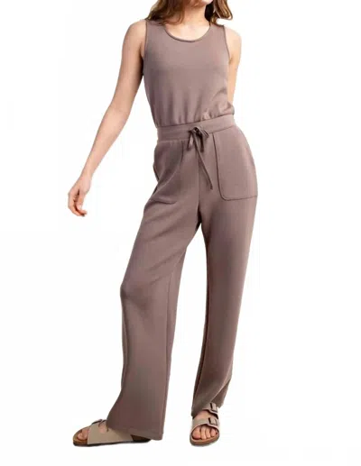 Rae Mode Lennox Modal Jumpsuit In Truffle