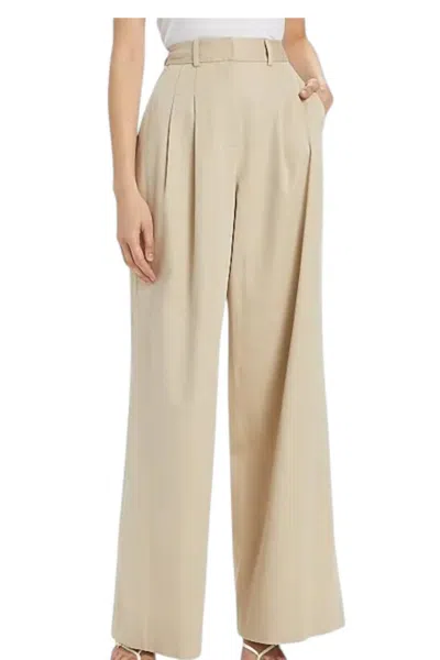 Derek Lam 10 Crosby Juliana Wide Leg Pleat Front Trouser In Safari
