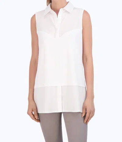 Foxcroft Women's Woven Tunic In White