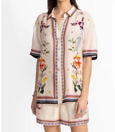 Johnny Was Ophelia Floral-print Camp Shirt
