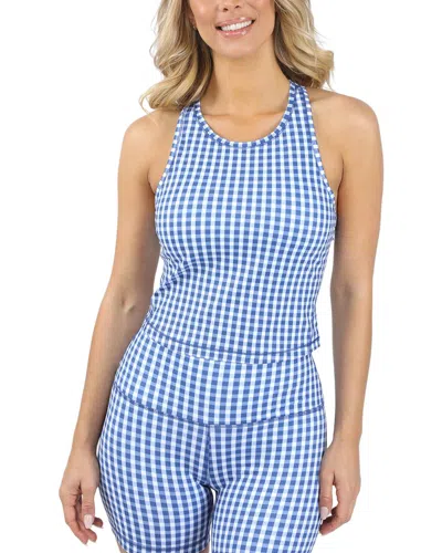 Yogalicious Lux Printed Tank In Blue