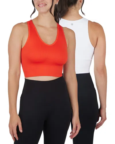 Yogalicious 2pk Seamless Highline Crop Tank In Multi
