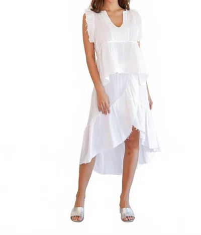Starkx Cotton Ruffle Skirt In White