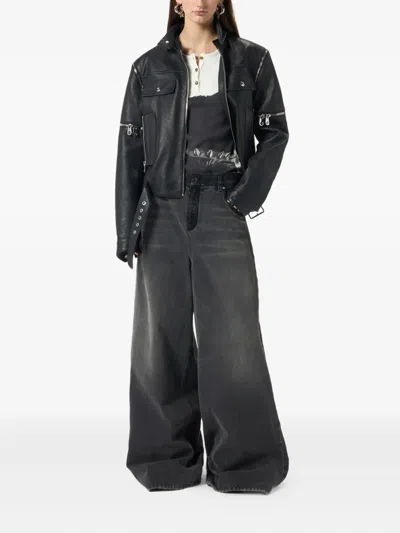 Blumarine Wide-leg Jeans In Black