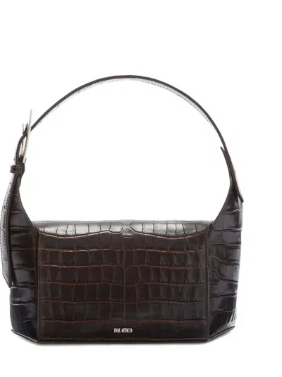 Attico 7/7 Crocodile-effect Shoulder Bag