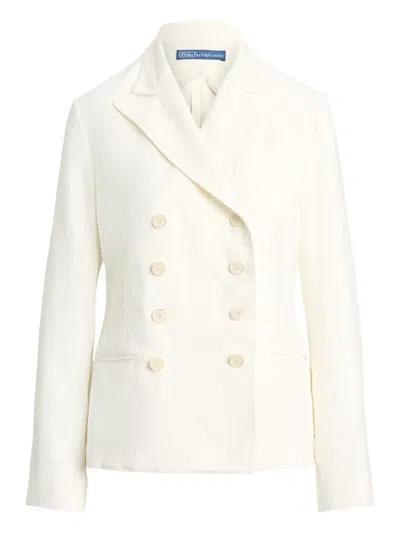 Polo Ralph Lauren Double-breasted Tailored Blazer In White