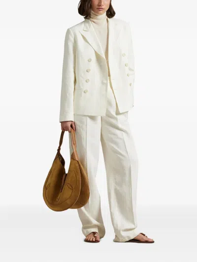 Polo Ralph Lauren Double-breasted Tailored Blazer In White