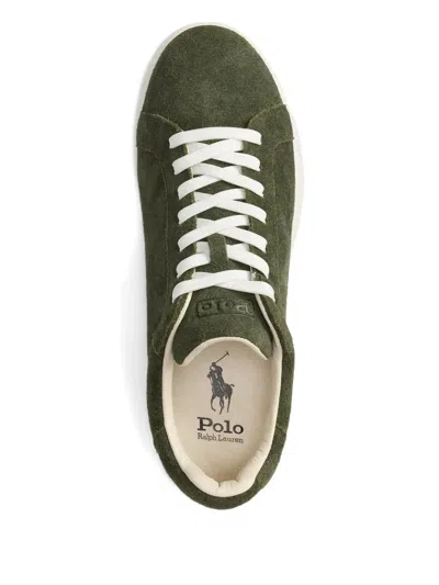 Polo Ralph Lauren Suede Low-top Sneakers In Green