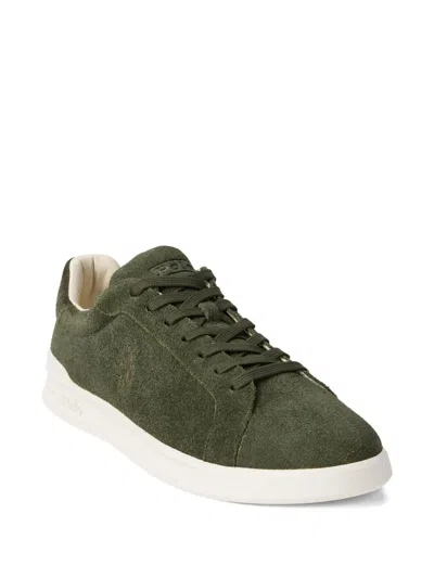 Polo Ralph Lauren Suede Low-top Sneakers In Green