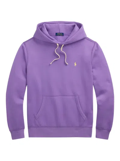 Polo Ralph Lauren Hooded Sweatshirt With Drawstring And Kangaroo Pocket In Purple