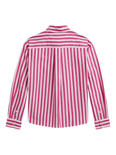 Polo Ralph Lauren Striped Long-sleeve Shirt In Red