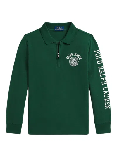 Polo Ralph Lauren Zip-up Polo Shirt In Green