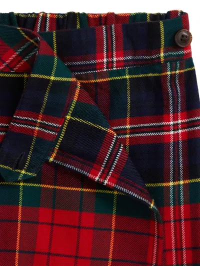 Polo Ralph Lauren Tartan Pleated Skorts In Red