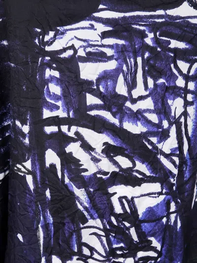 Daniela Gregis Abstract-print Silk Dress In Blue