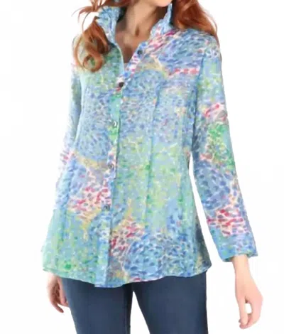 Trisha Tyler Monet Blouse In Blue