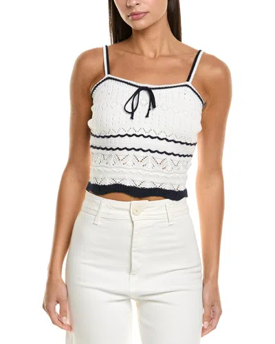 Vintage Havana Pointelle Tank In White