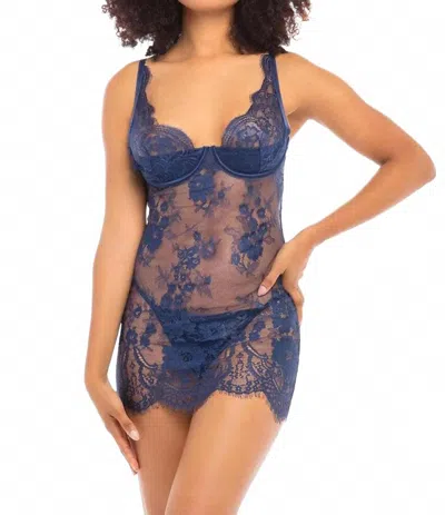 Oh La La Cheri Georgia Babydoll In Estate Blue In Blue
