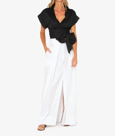 Jbq Greer Maxi Skirt In Black In White