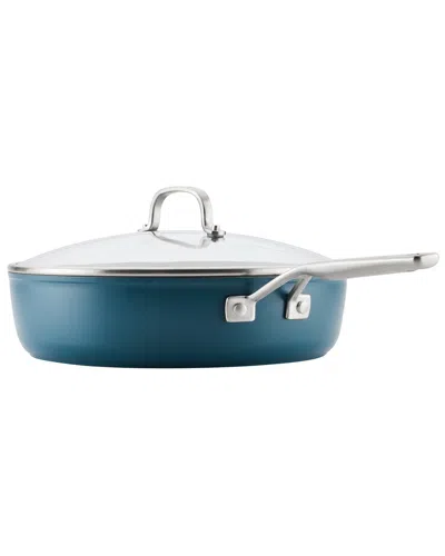 Kitchenaid Hard-anodized 5qt Agave Ceramic Induction Sauté Pan In Blue