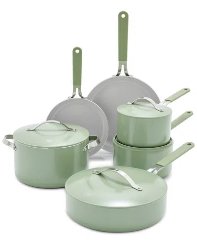 Greenlife Dream 10pc Cookware Set In Green