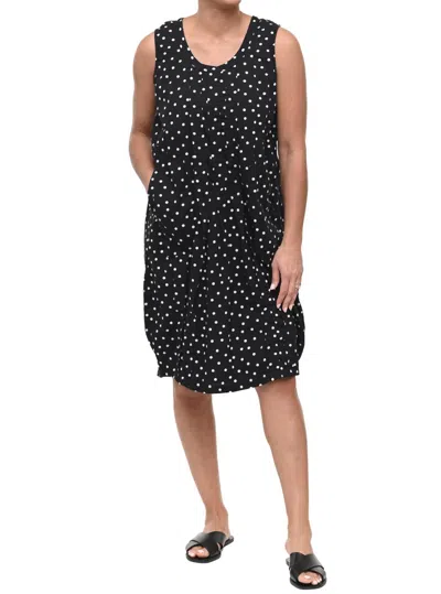 Tulip Clothing Santa Fe Dress In Black/white Seersucker Dot