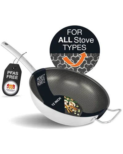 Moritz & Moritz Stainless Steel 12in Nonstick Wok