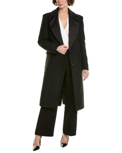 Michael Kors Collection Gabardine Chesterfield Wool-blend Coat In Black