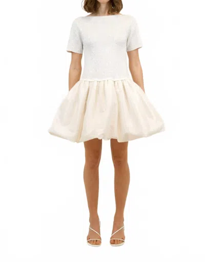 Simkhai Kenz Knit Ruffle Mini Dress In Ivory