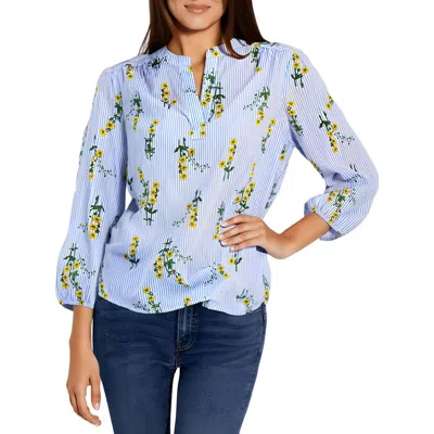 Nautica Jeans Co. Womens Striped Cotton Blouse