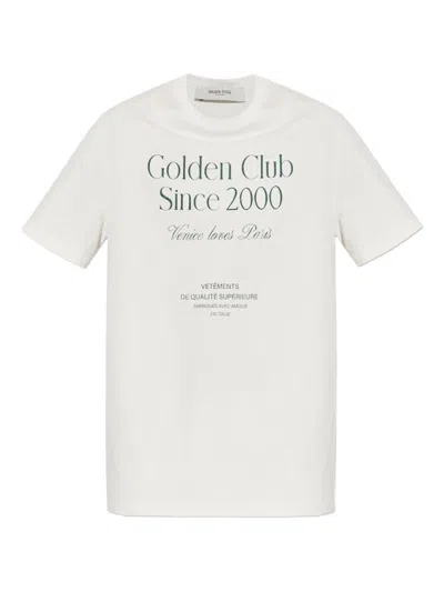 Golden Goose Journey Ms T-shirt Regular Light Cotton Jersey With Print In White