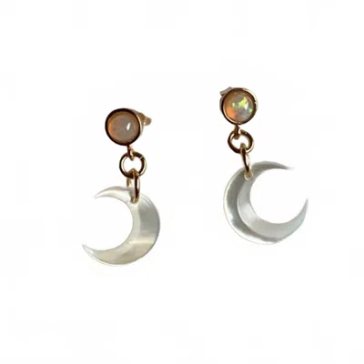 Tramps+thieves Women's Goodnight Moon Earrings In White