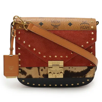 Pre-owned Mcm Color Pvc Suede Leather Pochette Shoulder Bag ()