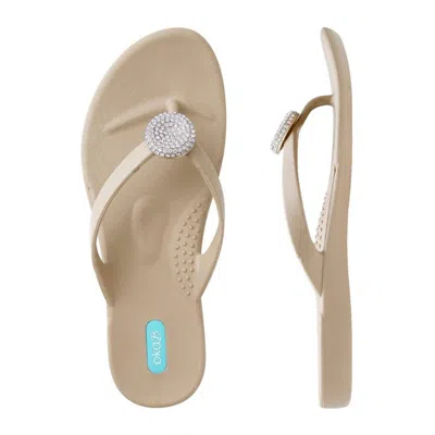 Oka-b Women's Lucky Flip Flops In Chai