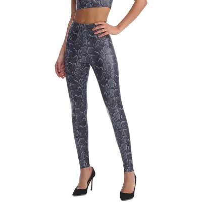 Commando Womens Faux Leather High Waist Leggings In Black