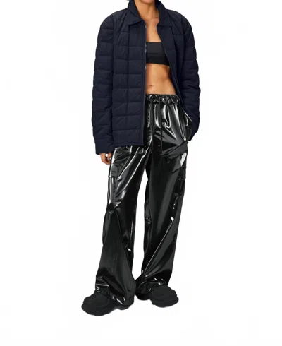 Rains Giron Liner Overshirt T1 Jacket In Navy In Blue