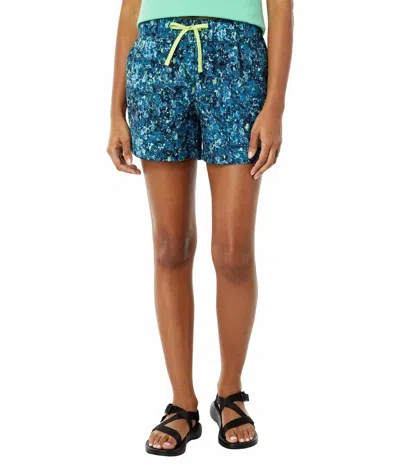The North Face Printed Class V Shorts In Beta Blue Lichen Print In Blue