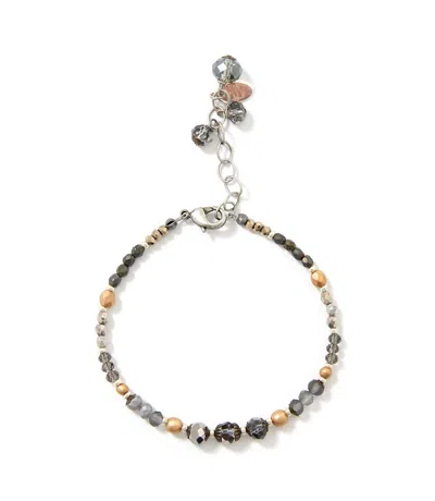 Anne Vaughan Women's Crystal And Gemstone Bracelet In Metallic