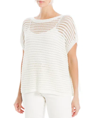 Max Studio Mesh Linen-blend Sweater