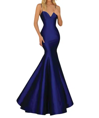 Clarisse Elegant Sweetheart Mermaid Gown In Navy