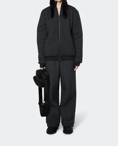 Rains Unisex Liner High Neck Jacket In Black In Black