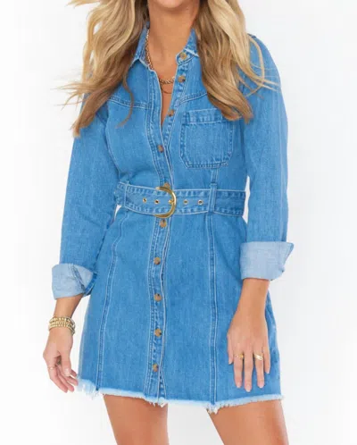 Show Me Your Mumu Durango Dress In Blue Denim In Blue