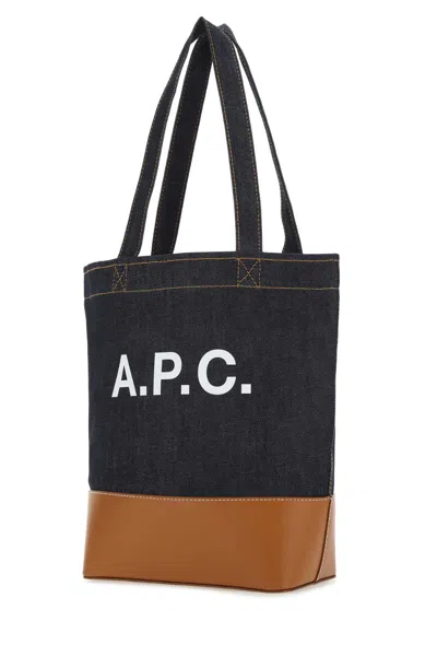 Apc Axelle Small Tote Bag In Blue
