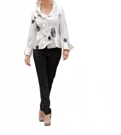Samuel Dong Blouse In White/black