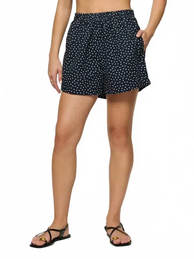 Nation Ltd Flynn Polka Dot Pima Cotton Poplin Shorts In Black