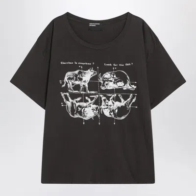 Enfants Riches Deprimes Look For The Fifth Black Vintage-effect T-shirt In Black